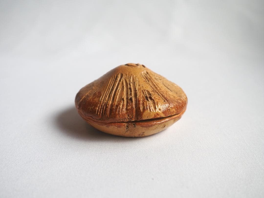 楽山焼（出雲焼）11代長岡住右衛門空権造『香合』（共箱）