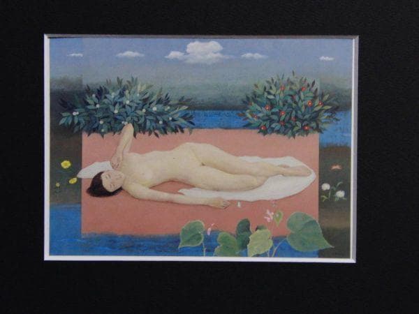 矢倉弘資、【畔】、希少な額装用画集より、新品額装付、状態良好