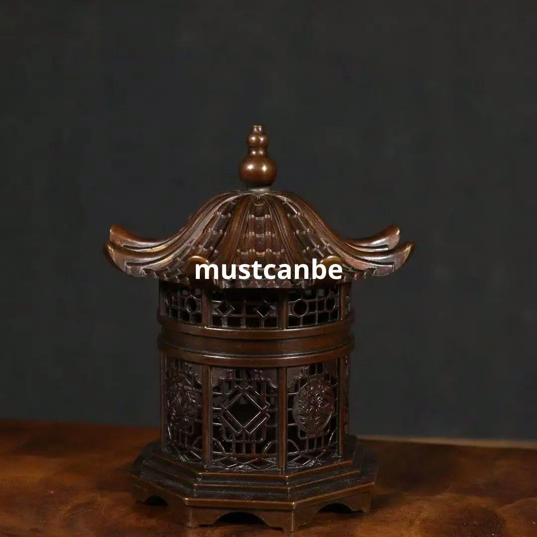 銅製 蘇工 宮灯 燭台 薫香炉 香道具 装飾品 工芸品 美術品 置物
