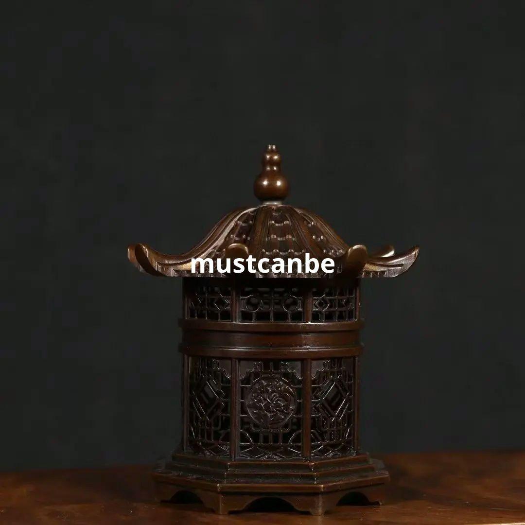 銅製 蘇工 宮灯 燭台 薫香炉 香道具 装飾品 工芸品 美術品 置物