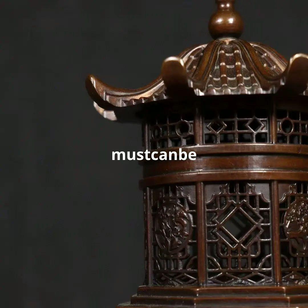 銅製 蘇工 宮灯 燭台 薫香炉 香道具 装飾品 工芸品 美術品 置物