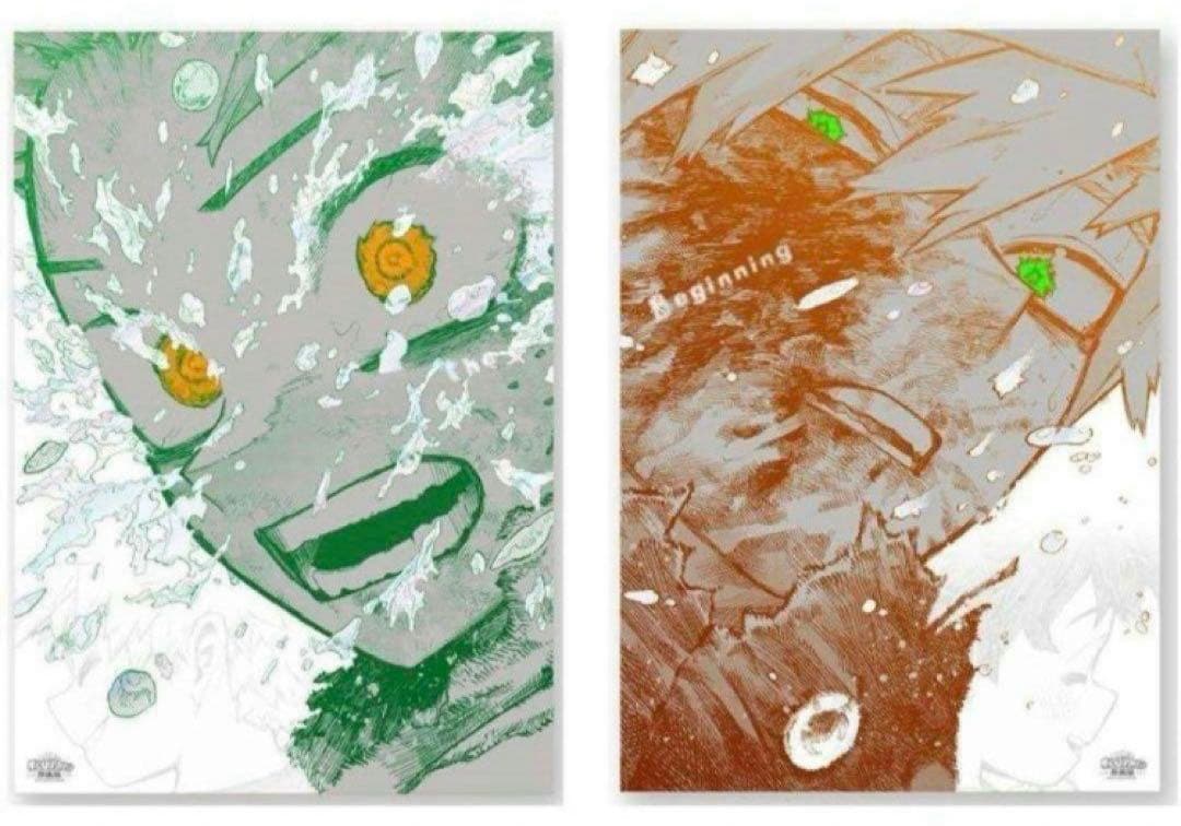 ヒロアカ原画展 緑谷出久 爆豪勝己 ポスター the beginning