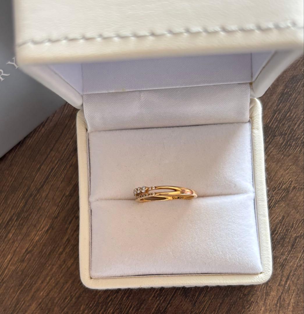 1/11限定価格　スタージュエリー二連ハーフエタニティダイヤモンドリング