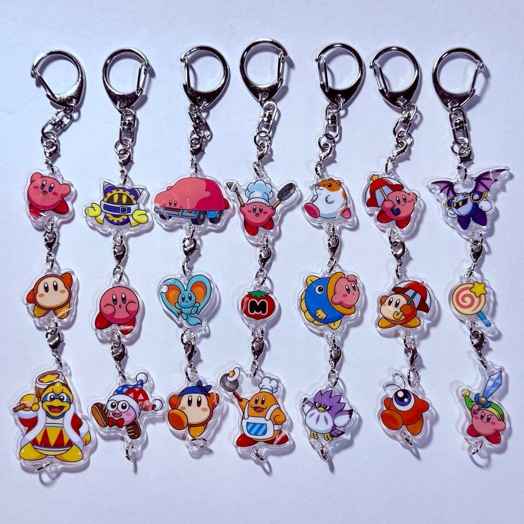 星のカービィ プププマーケット つながる3連アクリルキーホルダー 7点セット