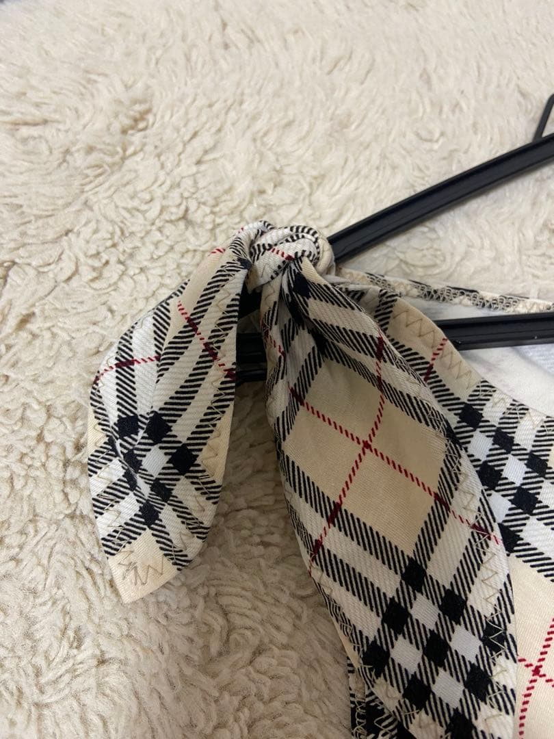 BURBERRY BLUE LABEL リボンチェック柄タンクトップ 38
