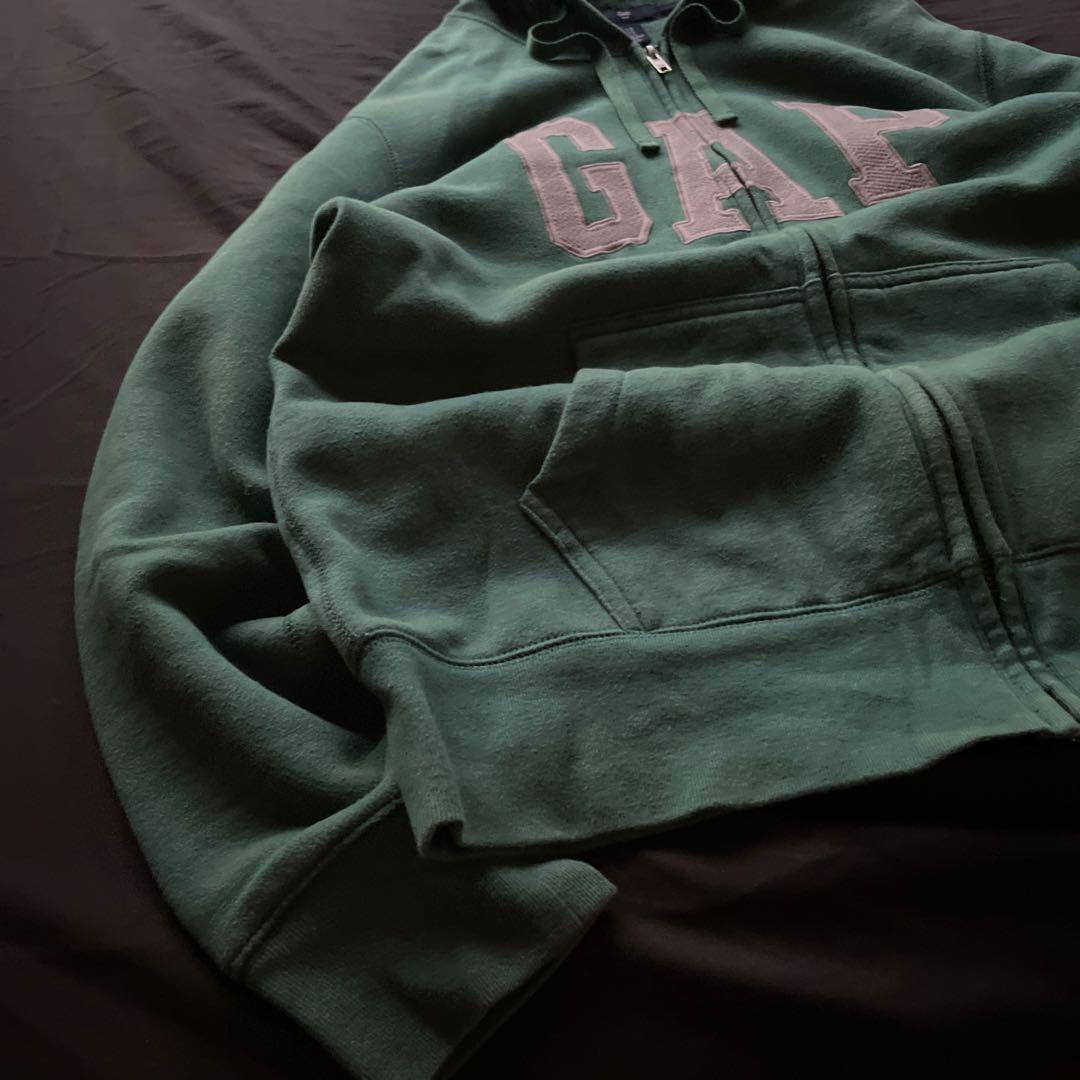 90's ~ OLD GAP ジップパーカー　グリーン　ストリート　y2k