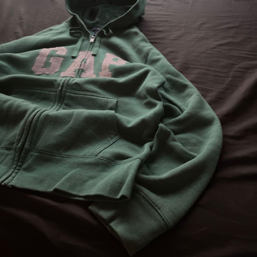 90's ~ OLD GAP ジップパーカー　グリーン　ストリート　y2k