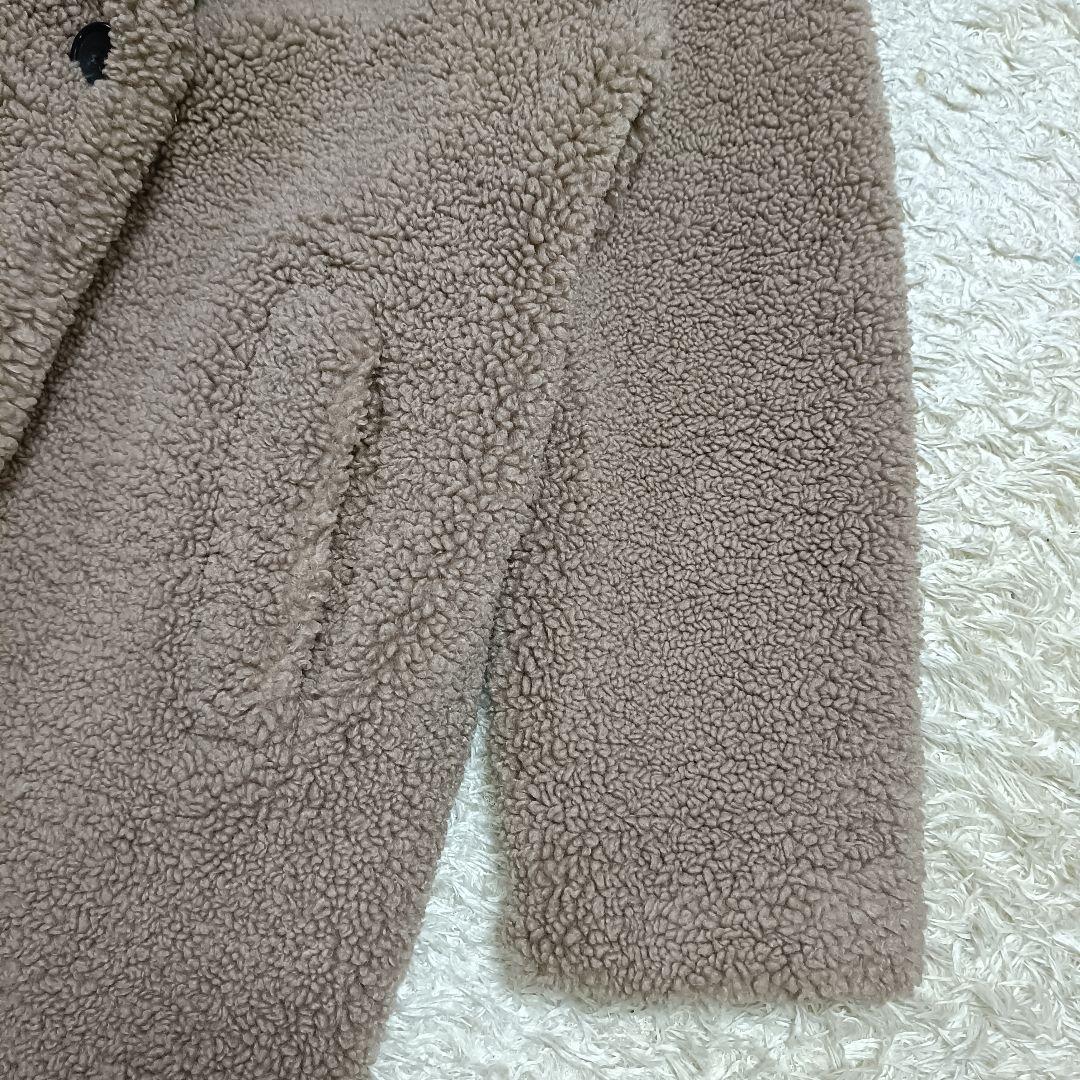 【美品】ZARA ザラ テディベア ボア チェスターコート 女優襟 ロング丈