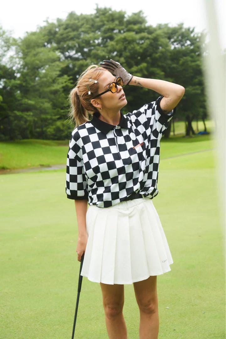 キャプテンズへルムゴルフ Cph/Golf プリーツスカート 白 ゴルフウェア