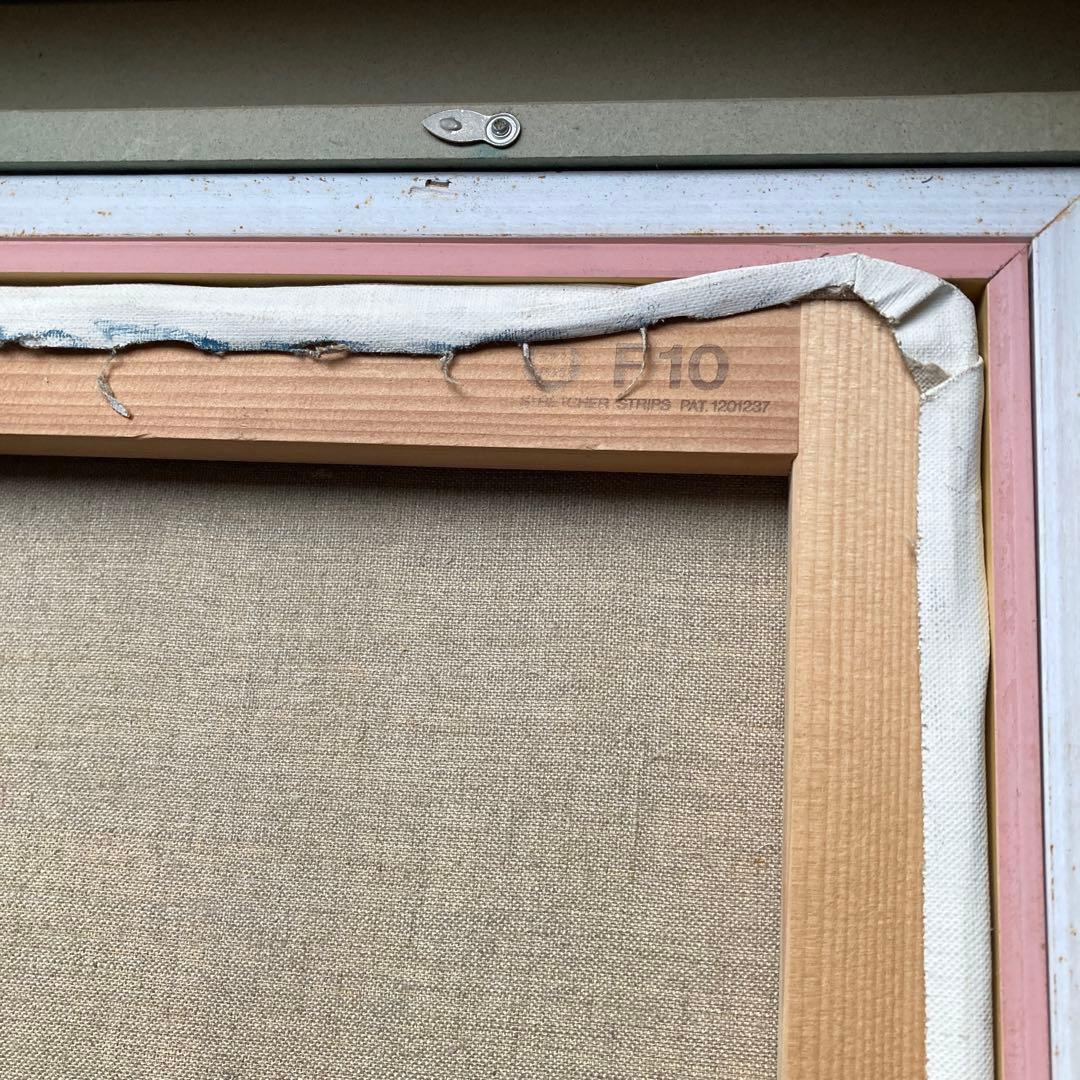 サイン￼ K.Sasaki 赤い薔薇の油彩画 F10号 額装済み 古画