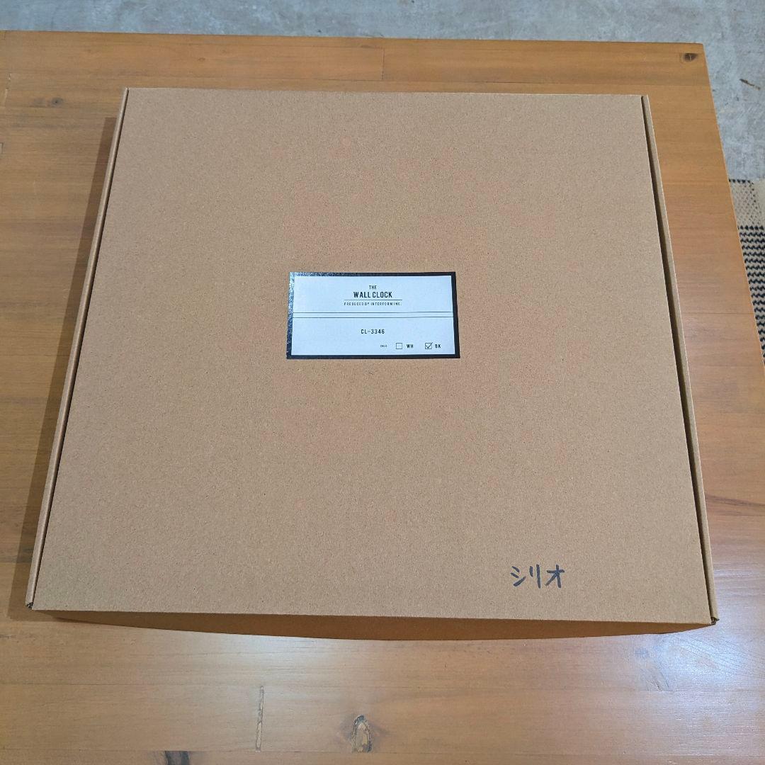 【新品】 インターフォルム 掛け時計 シリオ CL-3346 ブラック 44㎝