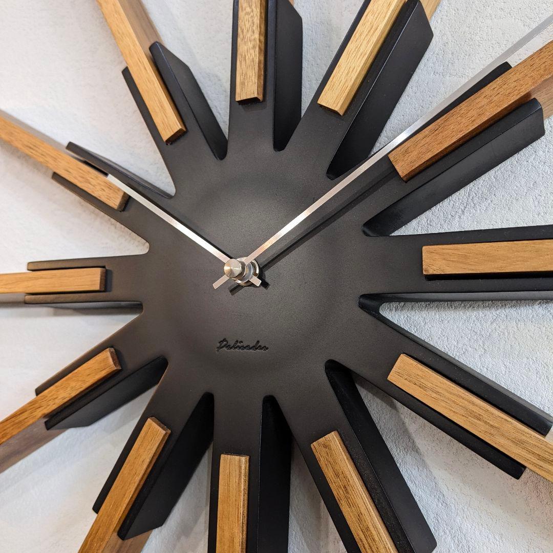 【新品】 インターフォルム 掛け時計 シリオ CL-3346 ブラック 44㎝