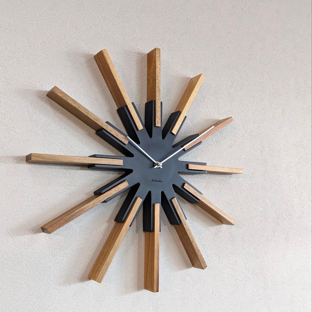 【新品】 インターフォルム 掛け時計 シリオ CL-3346 ブラック 44㎝