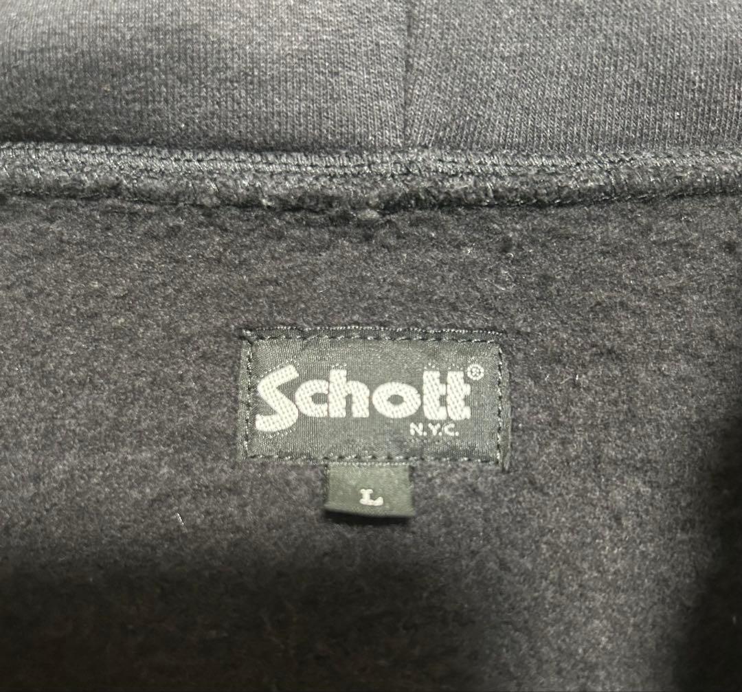 Schott HEAVYWEIGHT PLAIN ZIPHOODIE サイズ L