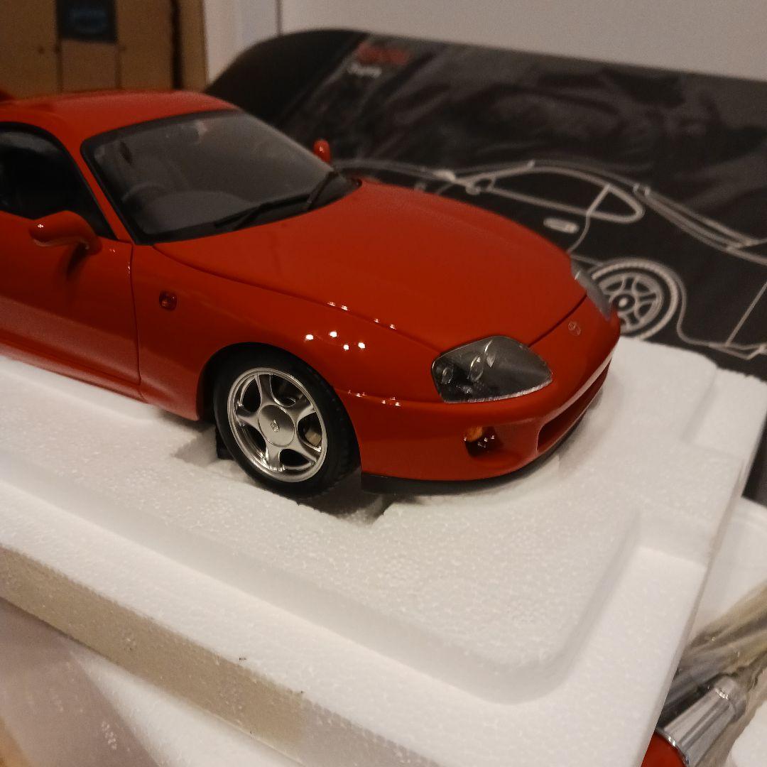 LCD トヨタ　スープラ　1/18　ミニカー　レッド