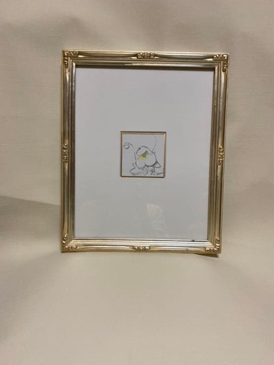 秋瞑菊　色紙画