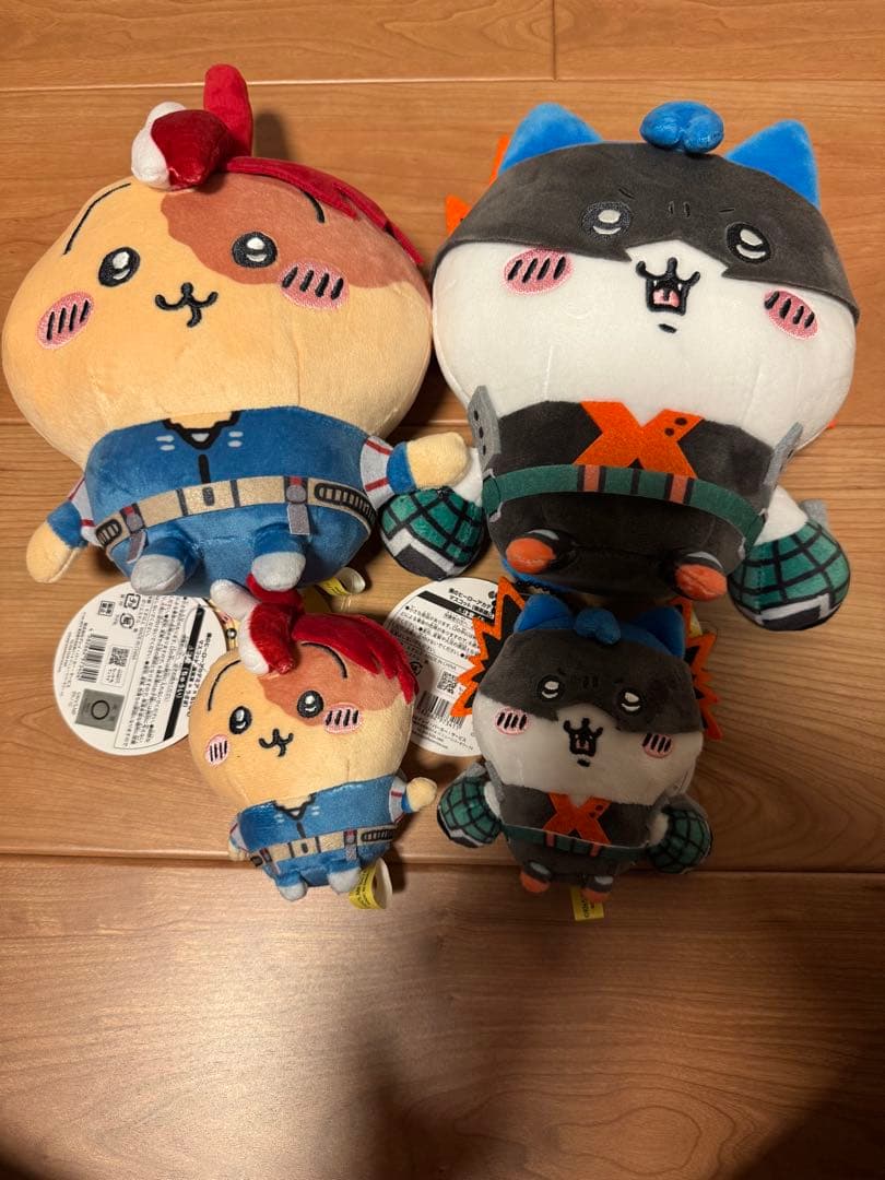 ちいかわ×ヒロアカ コラボぬいぐるみ ハチワレ爆豪・うさぎ轟 各2体セット