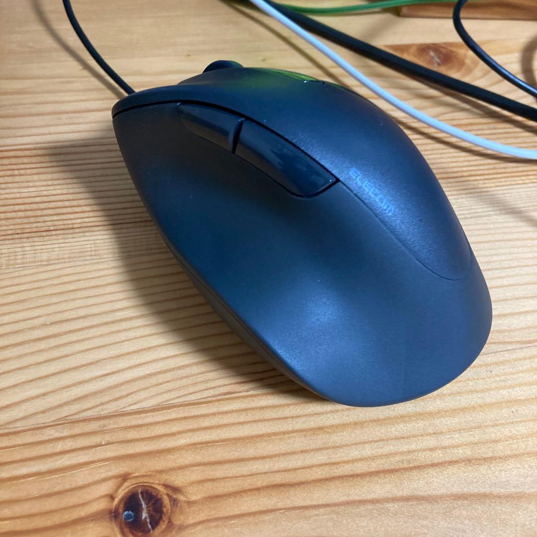 有線 黒マウス 右手用 2ボタン