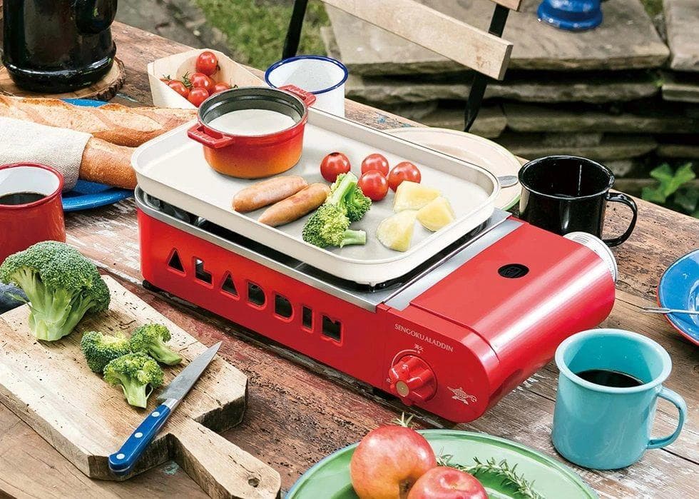 新品 アラジン SAG-RS21B ポータブル ガス ホットプレート 赤 ①