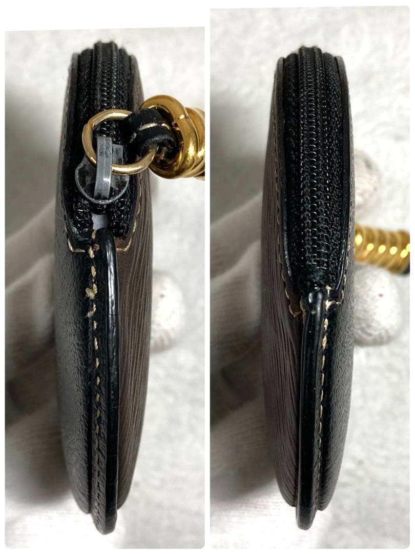 良品　ロエベ　ベラスケス　レザー　ラウンド　ケース　ミニポーチ