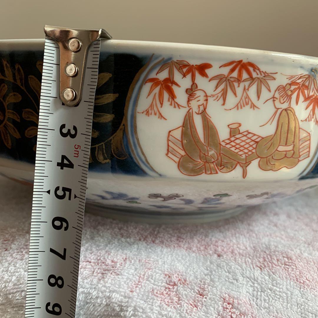 ◆本日限定大特価◆古伊万里 有田焼 大皿　大鉢　幕末〜明治期　色絵　吉祥