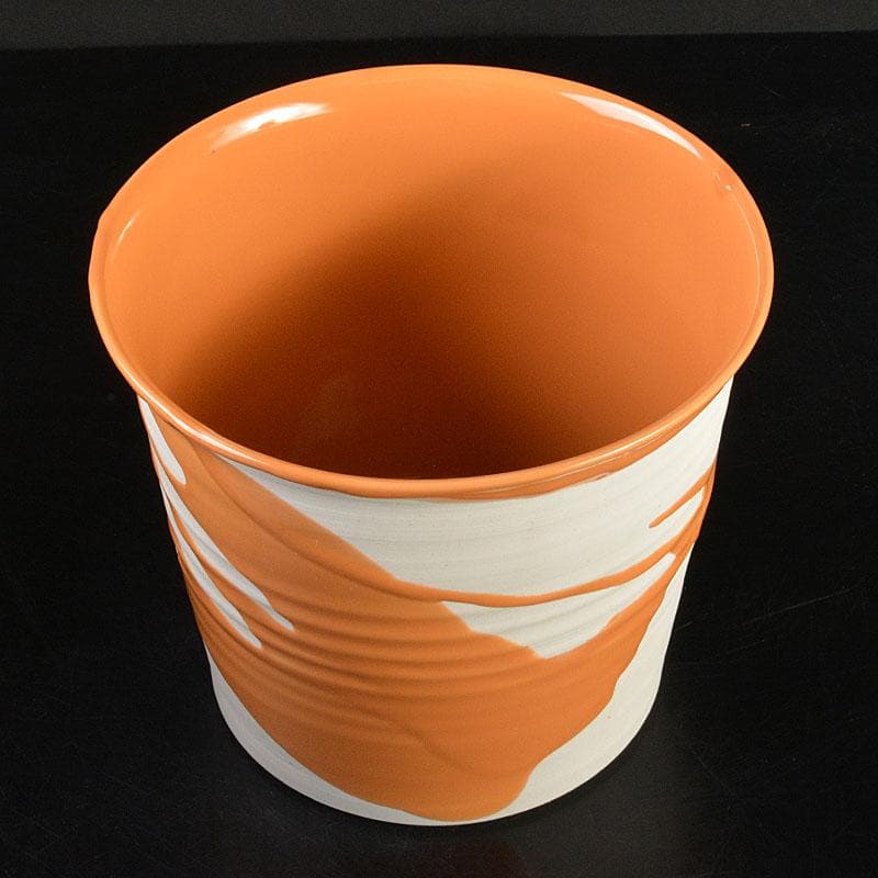 九谷焼　徳田順子(四代八十吉)作　水指　花器　共箱　C　6742C