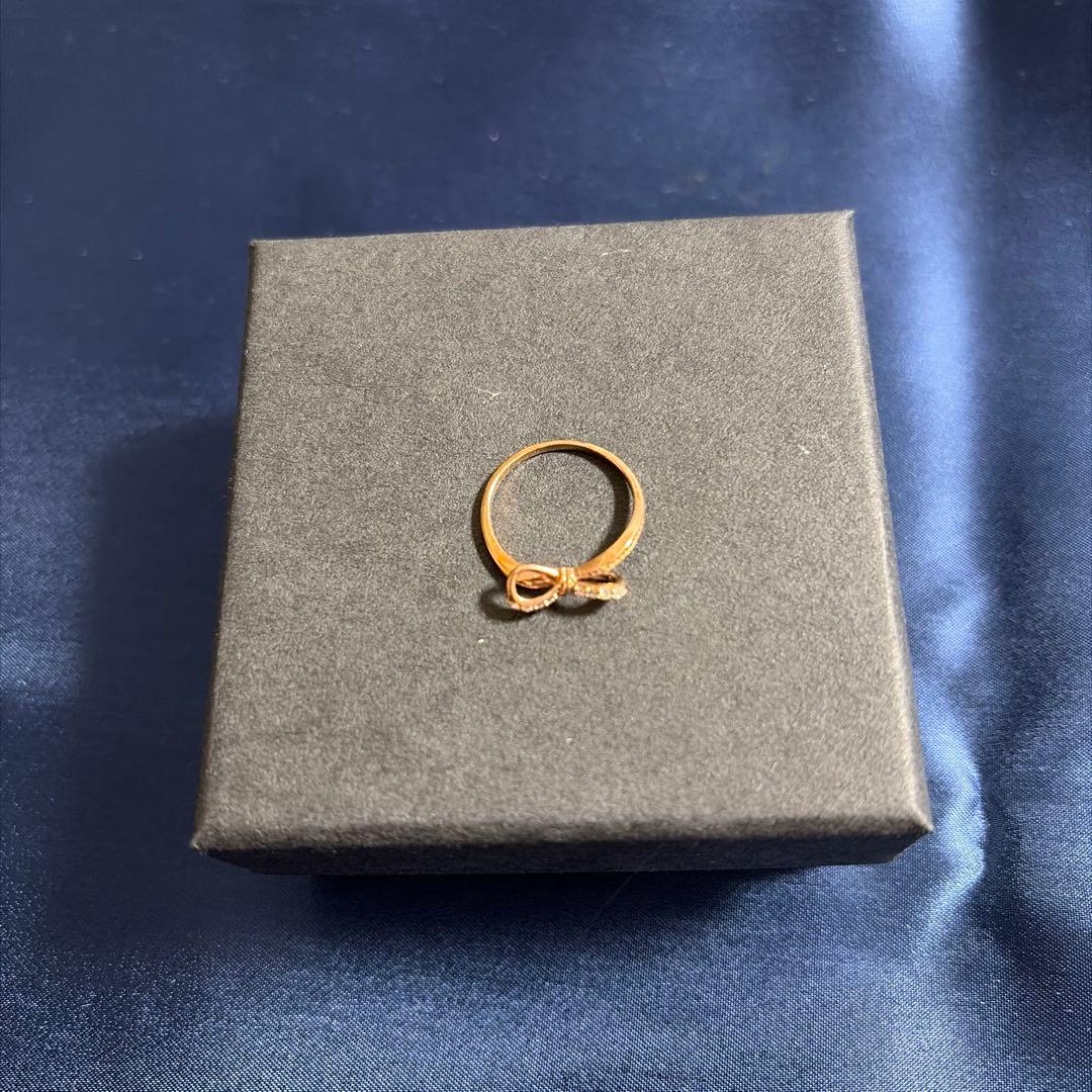 TSUTSUMI K10ピンクゴールドダイヤモンドリング（ピンキーリング）