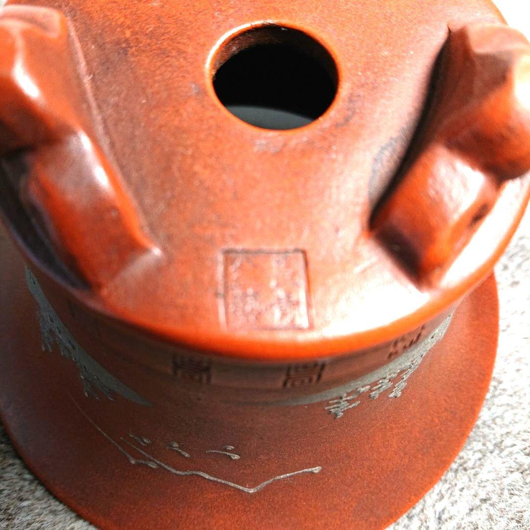 【中国盆栽古鉢】朱泥鉢  盆栽古鉢