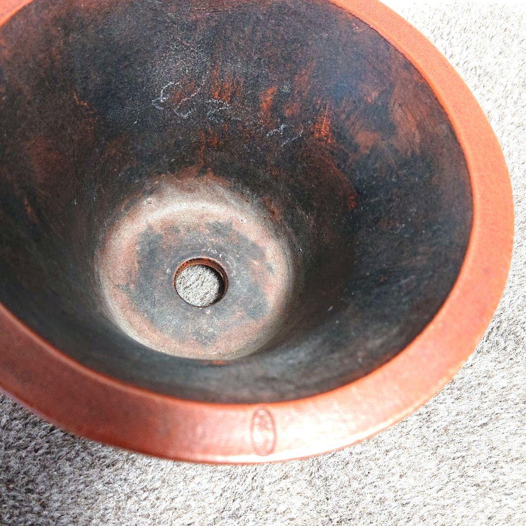 【中国盆栽古鉢】朱泥鉢  盆栽古鉢
