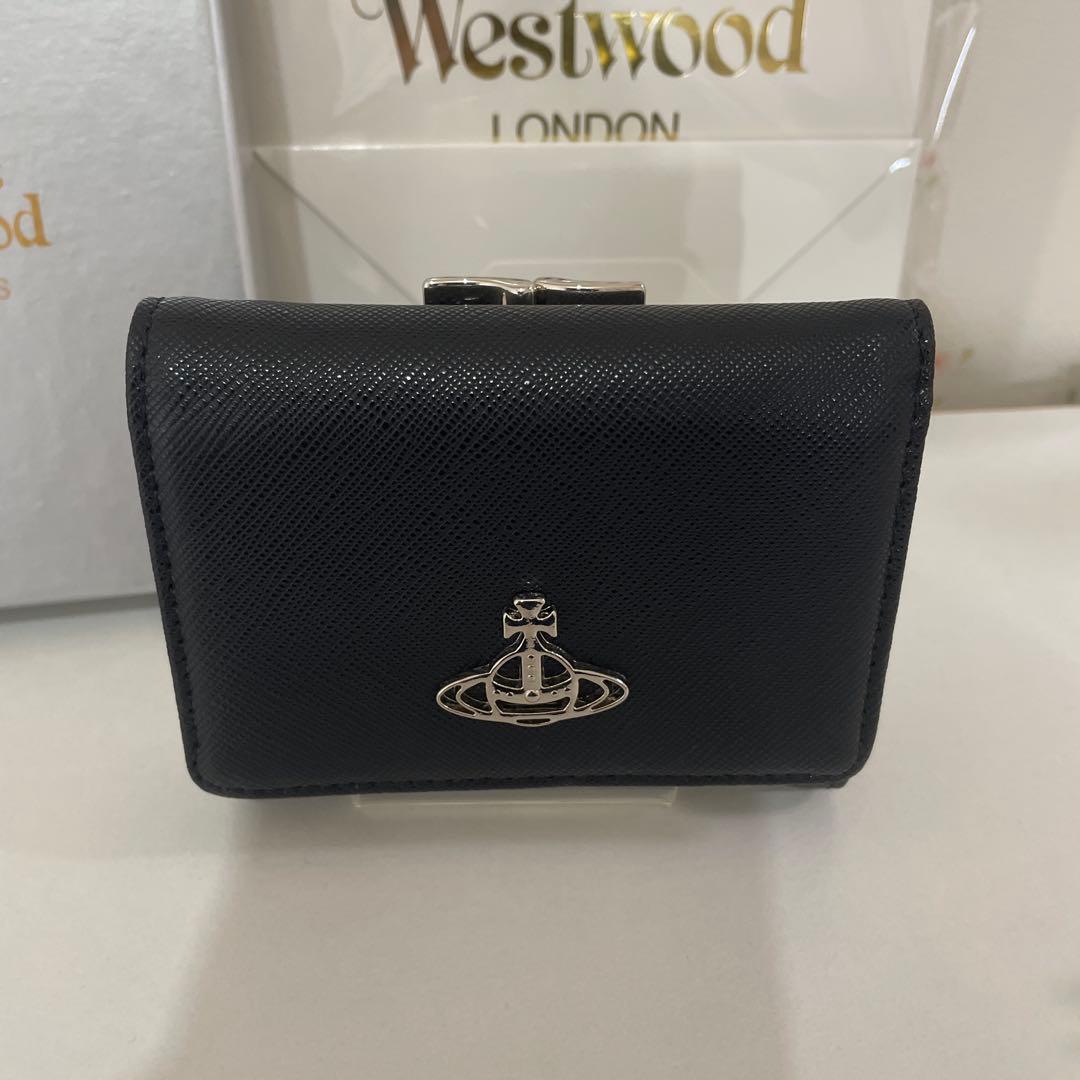ショッパー付　ヴィヴィアン・ウエストウッド　三折り財布 ブラック