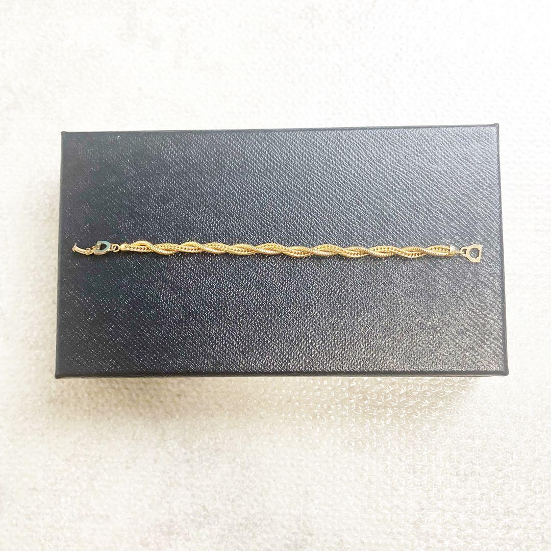 美品✨ クリスチャン　ディオール　ブレスレット　喜平　ツイスト　ゴールド　希少