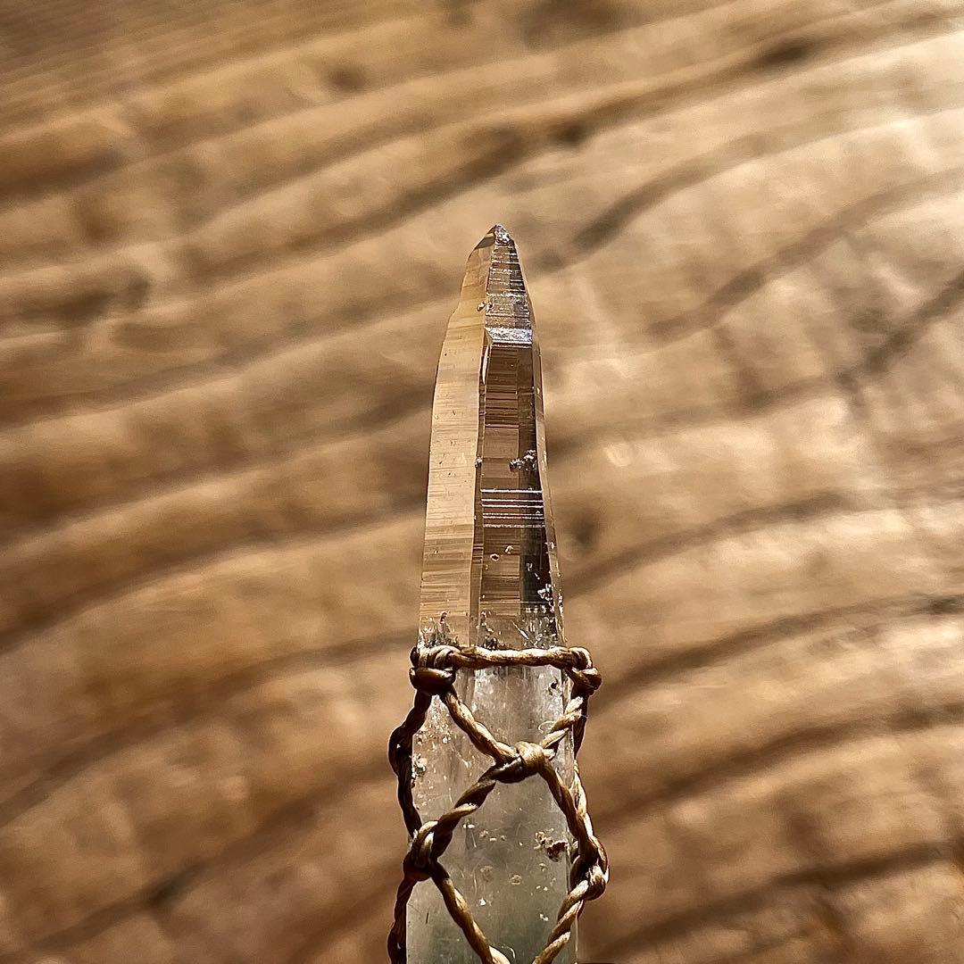 ヒマラヤ水晶 ガネッシュヒマール ＊ マクラメネックレス ペンダント 21