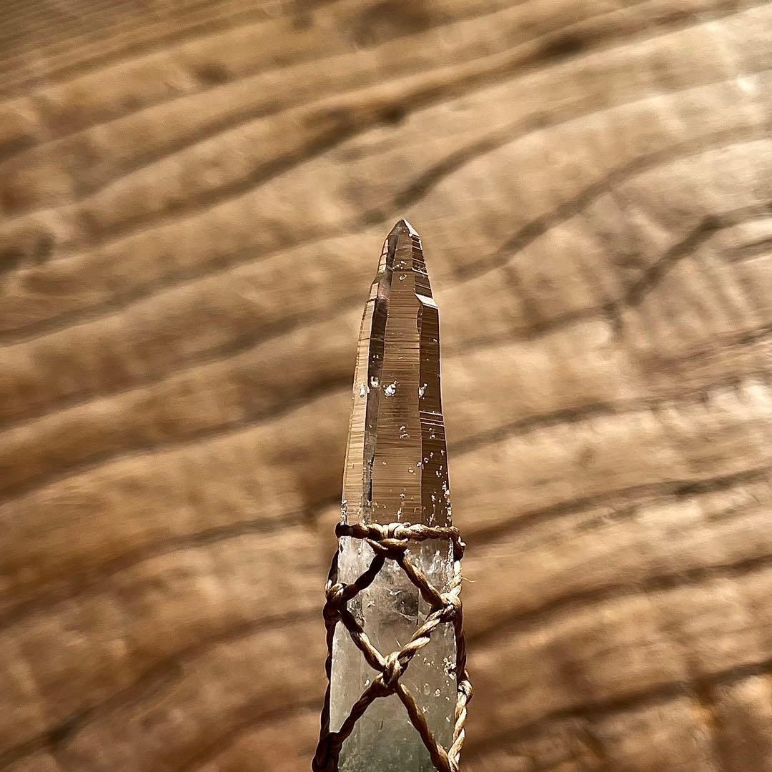 ヒマラヤ水晶 ガネッシュヒマール ＊ マクラメネックレス ペンダント 21