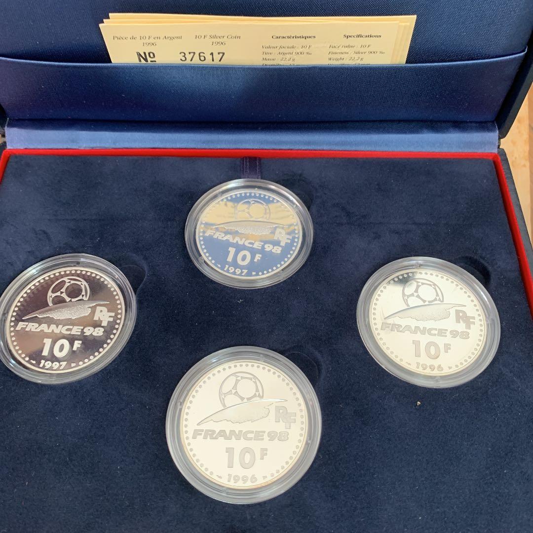 1998フランスワールドカップ公式記念銀貨４種セット