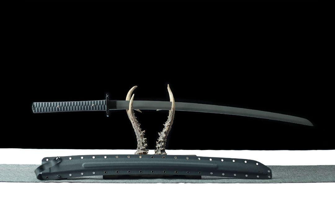 6512-武具 刀装具 日本刀　模造刀 居合刀 武士道 武蔵 鑑賞用 手鍛造打