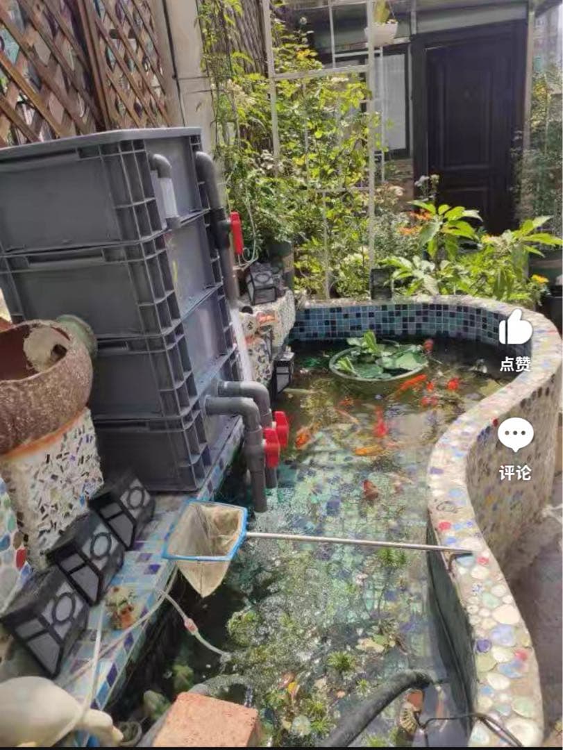 お任せ濾過材2段付き　池水槽用万能フィルター 万能濾過槽　外部式飼育濾過装置器