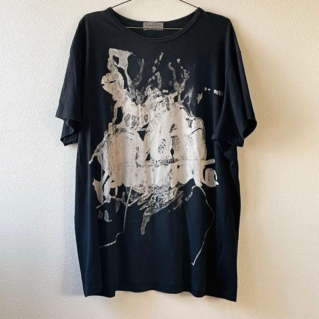 ヨウジヤマモト　PourHomme　黒　Tシャツ　フリーサイズ
