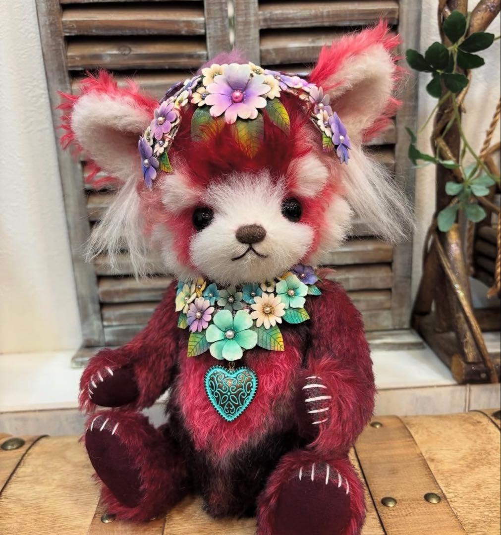 国内作家様作　ハンドメイド　テディベア　ぬいぐるみ　レッサーパンダ　アートドール