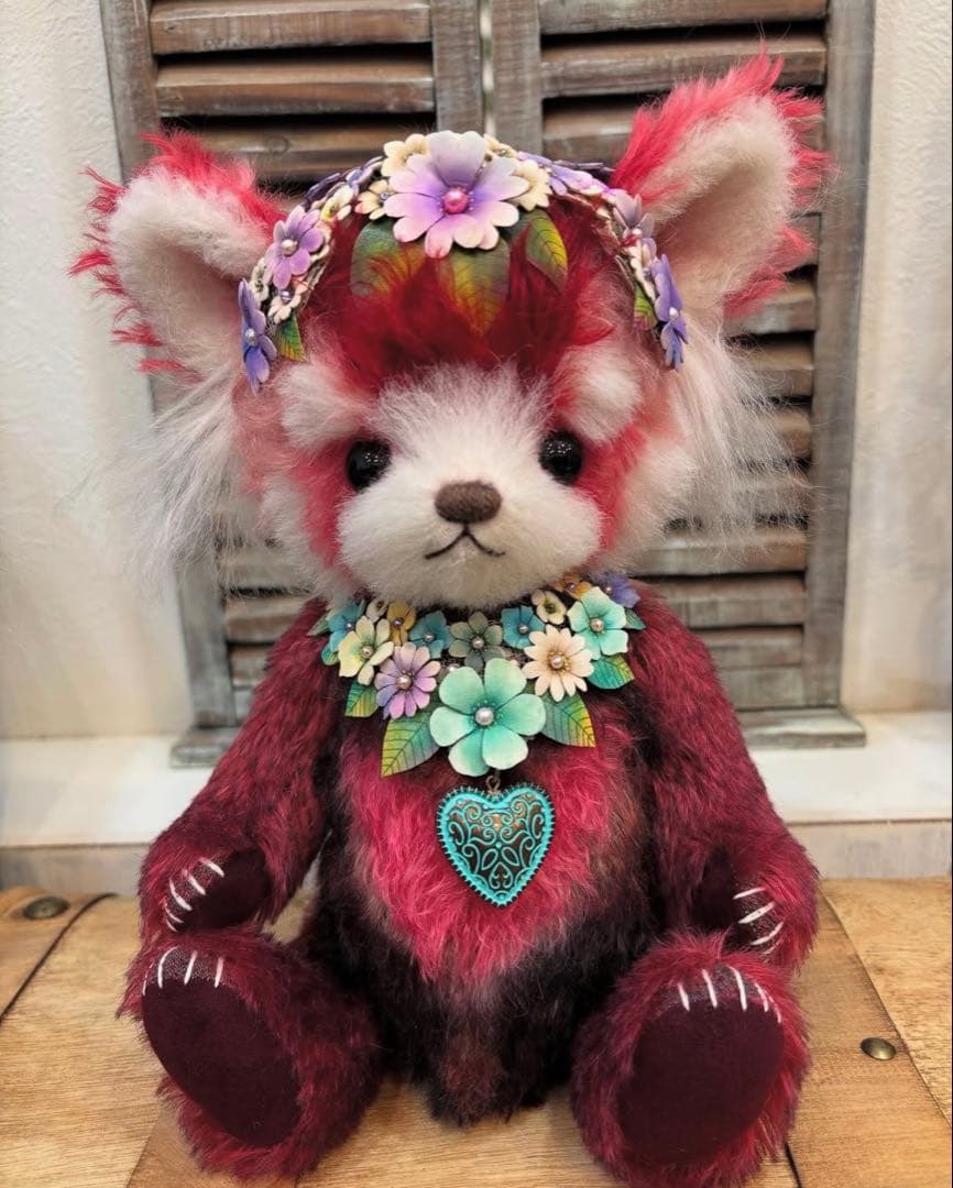 国内作家様作　ハンドメイド　テディベア　ぬいぐるみ　レッサーパンダ　アートドール