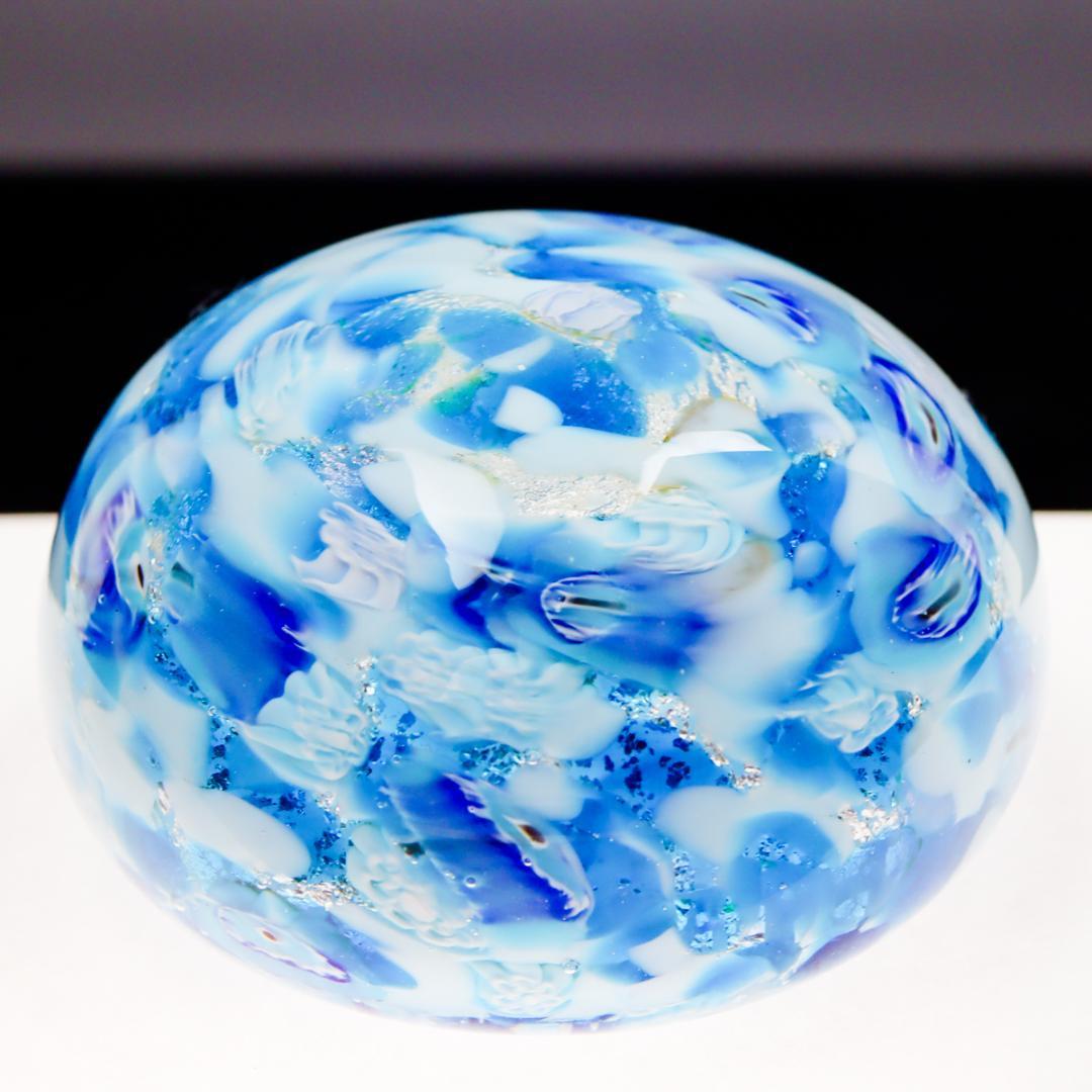 Murano Glass ミルフィオリ ペーパーウエイト 硝子細工