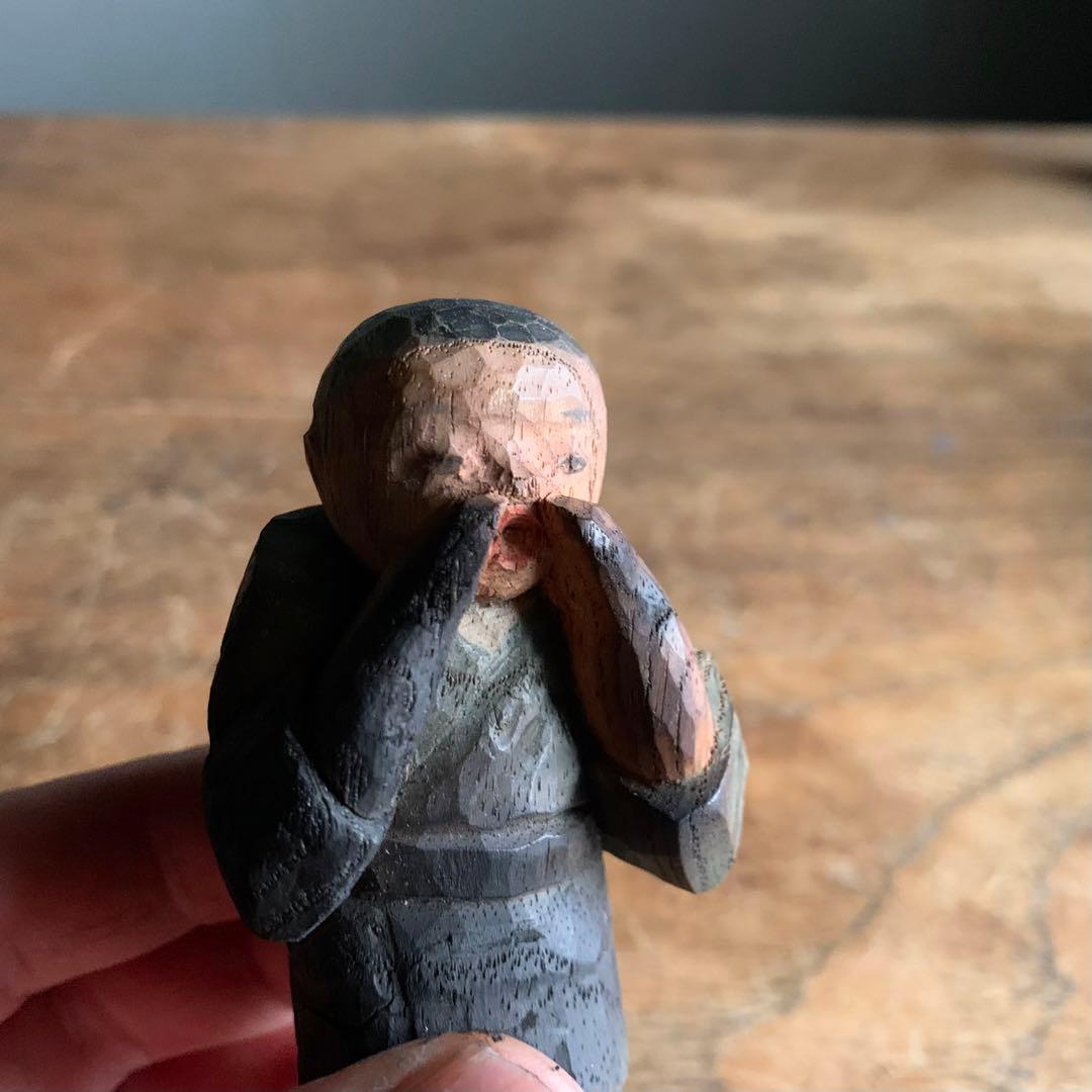 戦火にあった？ 農民人形 木端人形 農民美術 古道具 アンティーク