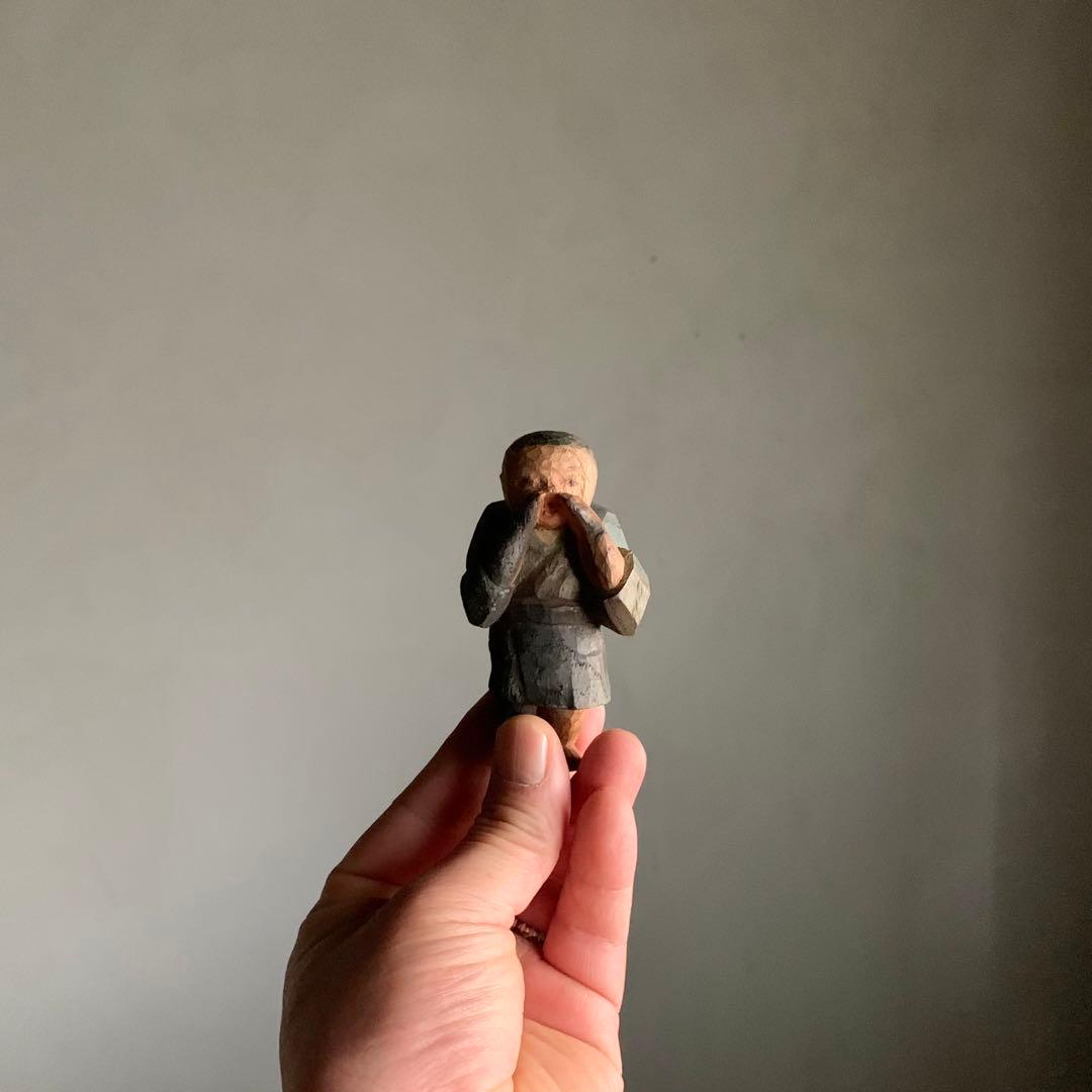 戦火にあった？ 農民人形 木端人形 農民美術 古道具 アンティーク