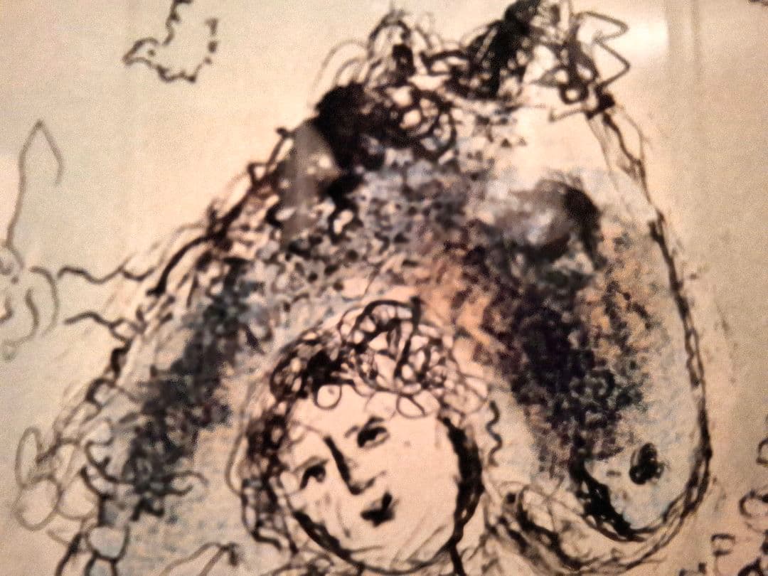 リ*ん様 マルク・シャガール リトグラフ (青い馬と恋人たち)立派な額