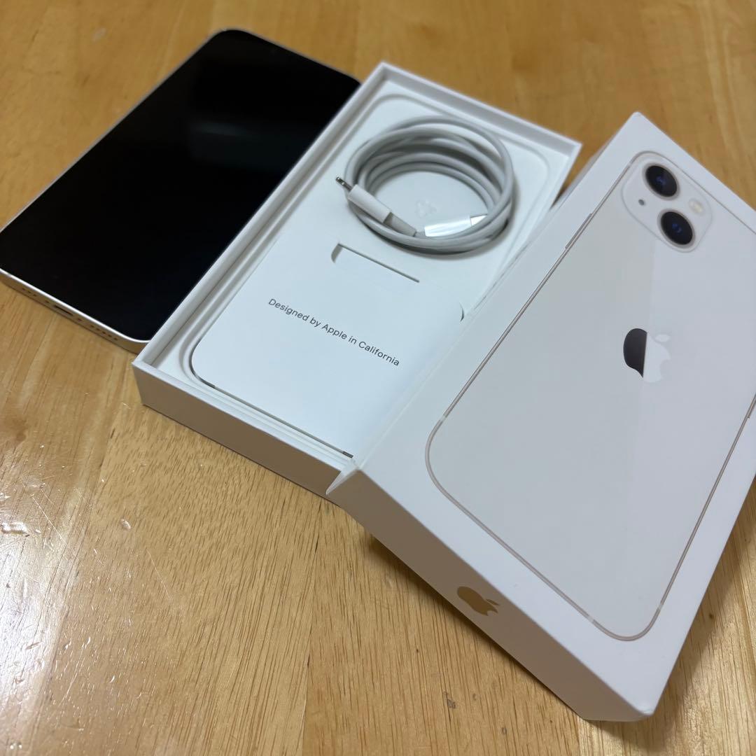 iPhone13 128GB SIMフリー　美品　白　スターライト　人気色！