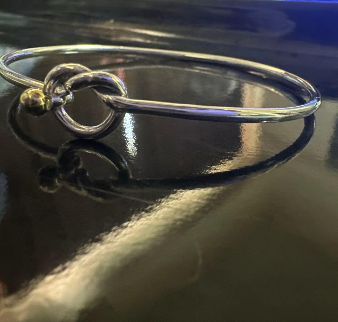 Tiffany&Co.ティファニーフック&アイ ラブノットバングル925/750