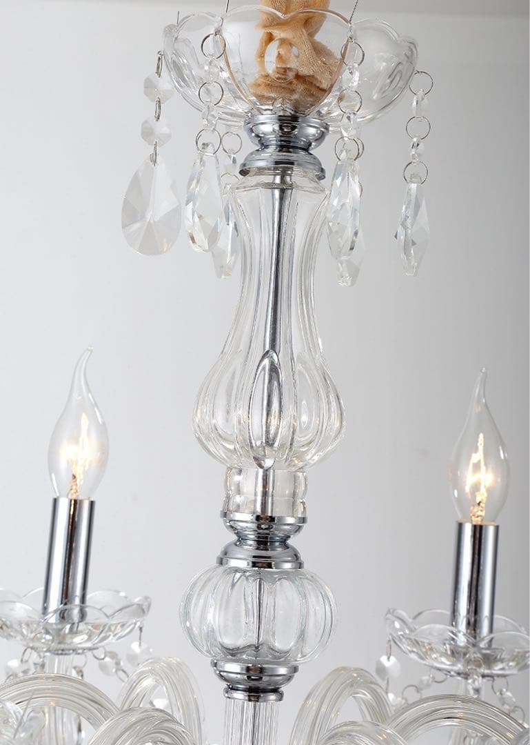 り*り様 LED電球付きクリスタルシャンデリア 3灯