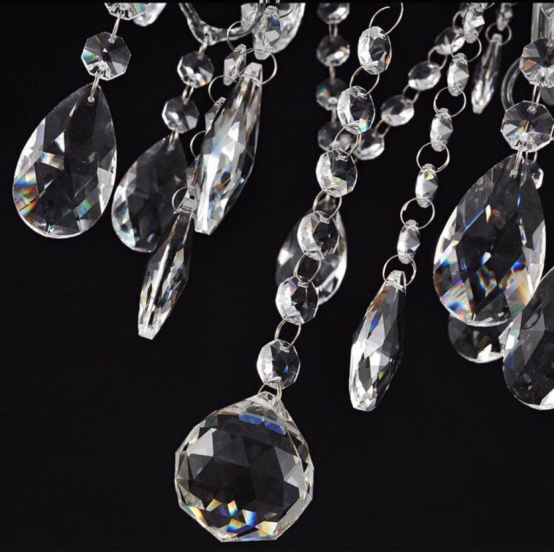 り*り様 LED電球付きクリスタルシャンデリア 3灯