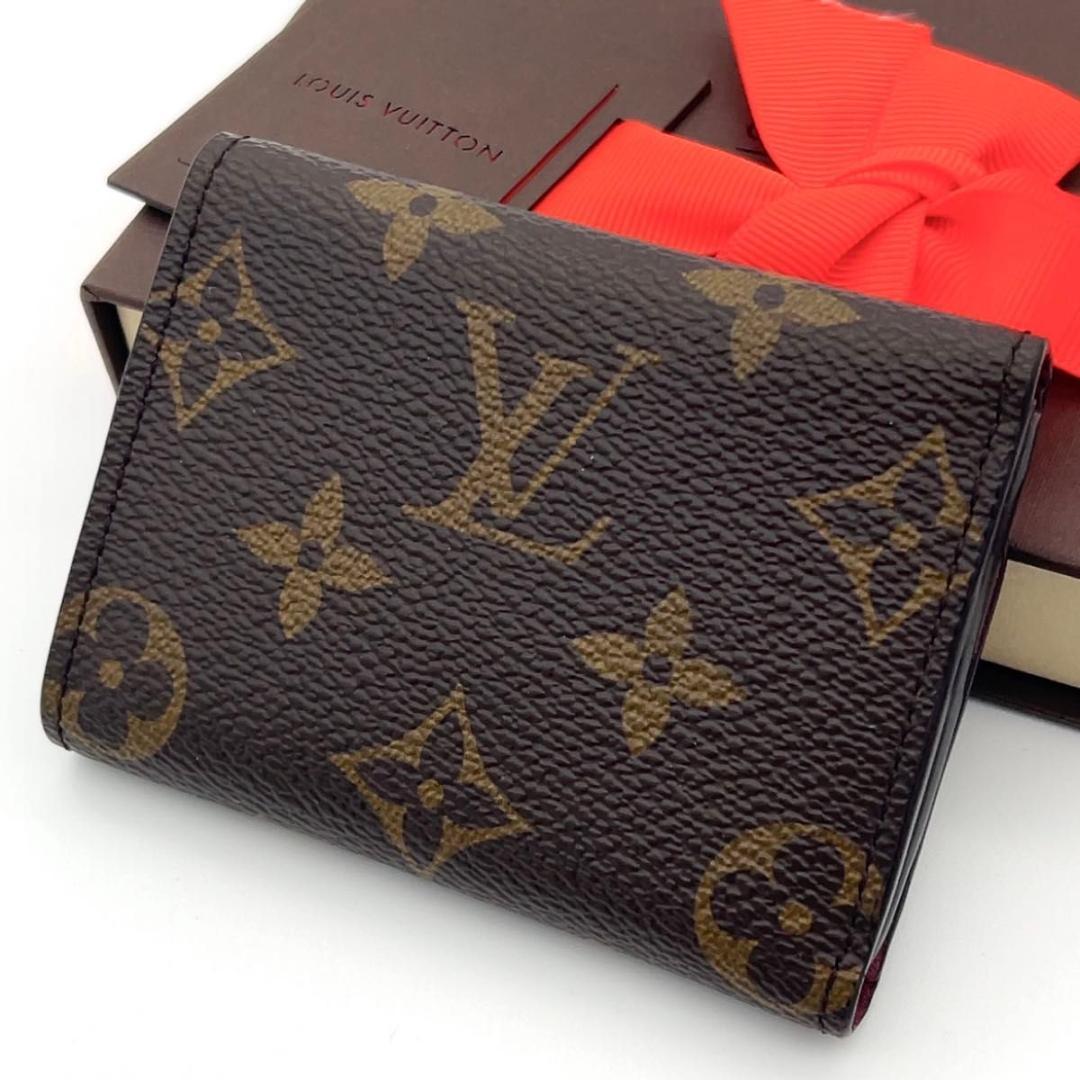 極美品★LV モノグラム 三つ折り財布 小銭入れ無し コンパクト スリム