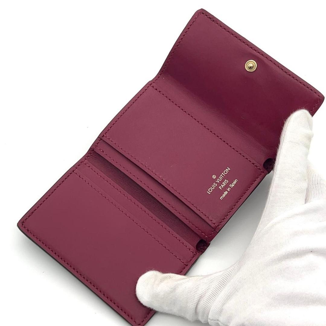 極美品★LV モノグラム 三つ折り財布 小銭入れ無し コンパクト スリム