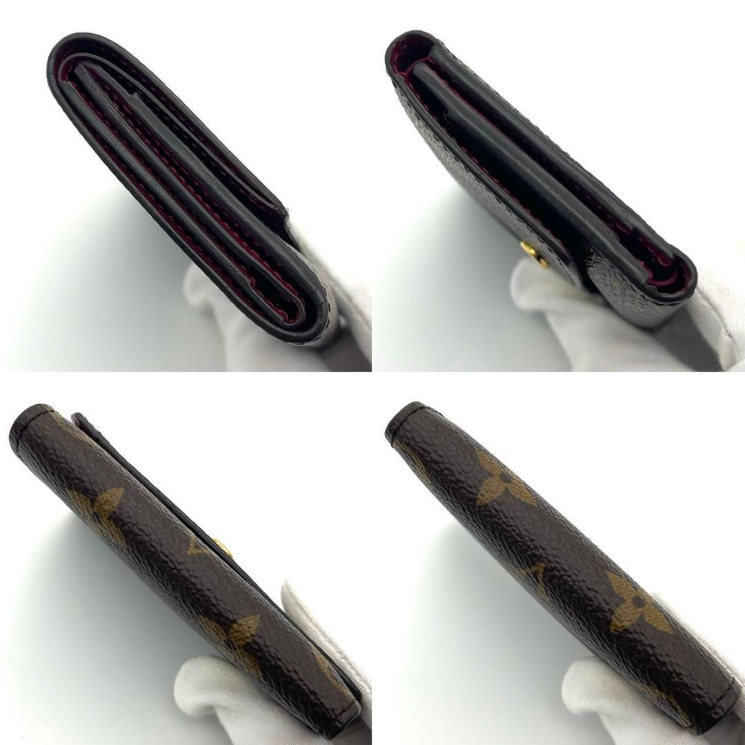 極美品★LV モノグラム 三つ折り財布 小銭入れ無し コンパクト スリム